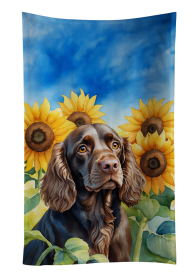 Boykin Spaniel in Sunflowers Kitchen Towel