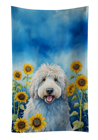 Komondor in Sunflowers Kitchen Towel