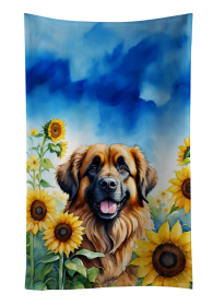 Leonberger in Sunflowers Kitchen Towel