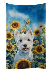 Westie in Sunflowers Kitchen Towel (Color: 198453049827)