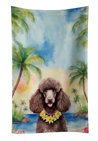 Chocolate Poodle Luau Kitchen Towel (Color: 198453417190)