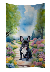 French Bulldog Spring Path Kitchen Towel (Color: 198453405463)