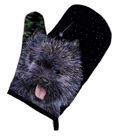 Starry Night Cairn Terrier Oven Mitt (size: 8.5 x 12)